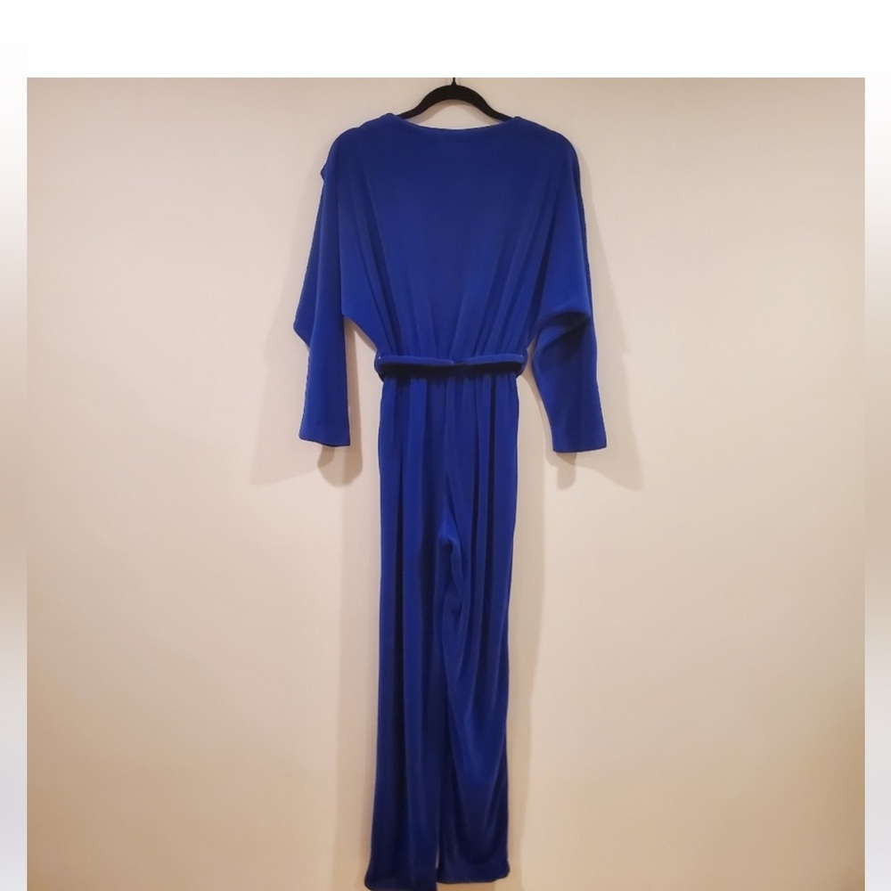 Miss Elaine Vintage RARE Velvet Jumpsuit Dolman Sleeves Women's Size S